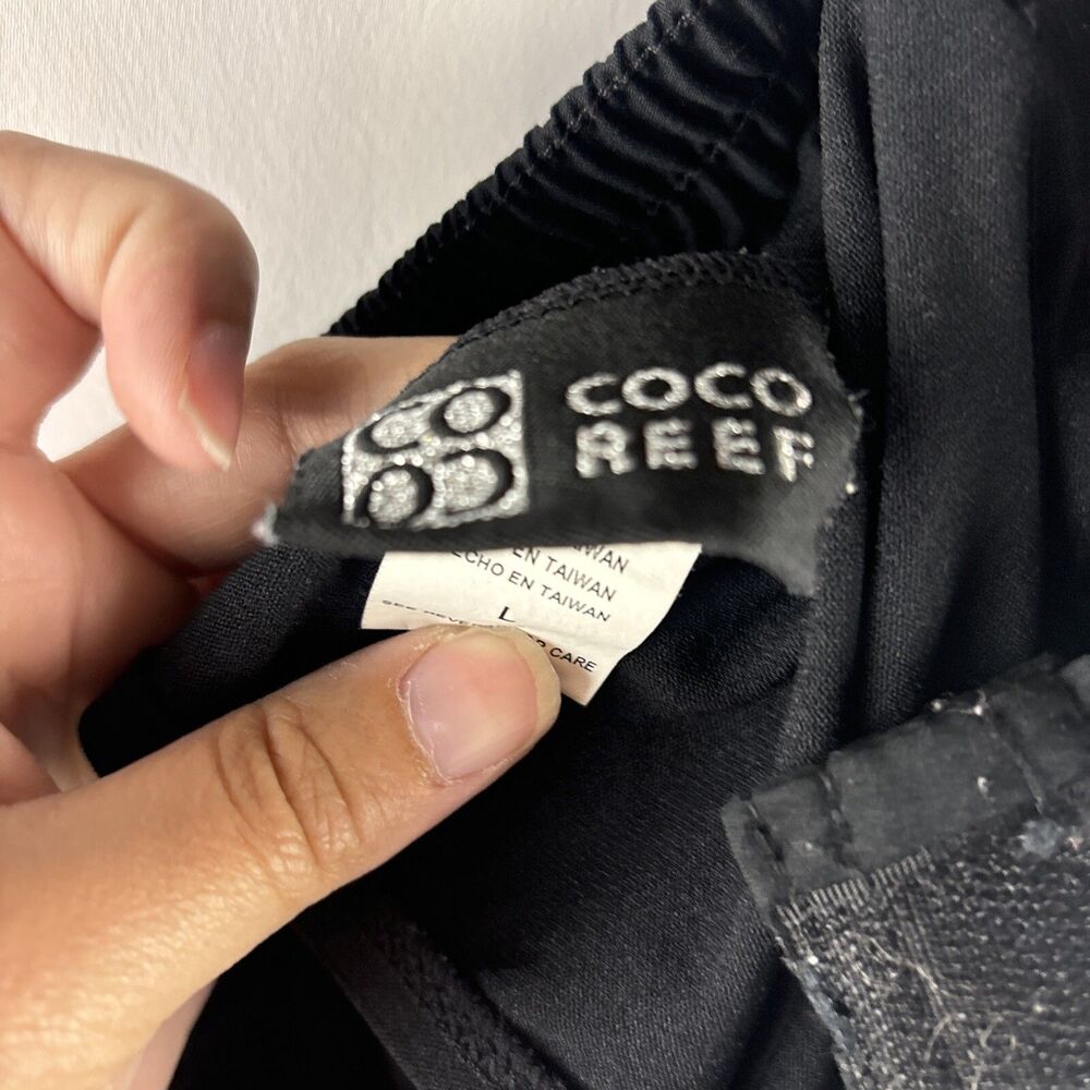 Coco Reef Women’s Large Swim Shorts Black Teal Design Lined  Beach Pool - Picture 10 of 11